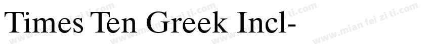 Times Ten Greek Incl字体转换